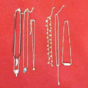 3 for $30 Lot of 6 Fashion Necklaces 7-9 Inches in Length 3 Silver 3 Gold